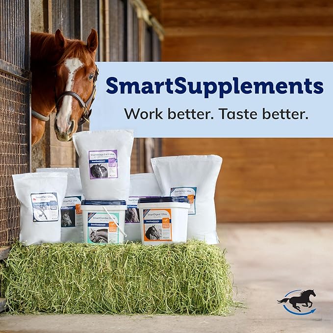 Uckele by SmartEquine EquiBase Grass Pellets | Horse Vitamins &amp; Minerals Supplement, Forage Balancer | Horses in Light to Moderate Work | 45 lb Bucket