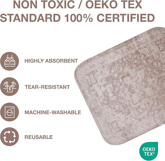 Washable Pee Pads for Dogs - Super Absorbent Reusable Puppy Training Pads - 100% Waterproof, Leak-Proof &amp; Non-Slip Whelping Pads for Pet Housebreaking