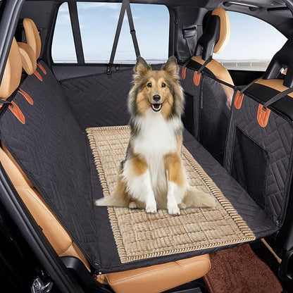 VClife Dog Bed Mat for Car, Anti Slip Pet Bed Travel Pad Comfortable Furry Dog Car Seat Cover for Backseat Extender, Washable Pet Cushion Bed Mat for Indoors &amp; Outdoors (Brown, 59"×27.6")
