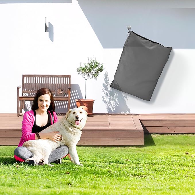 Sytopia 36-Inch Canvas Outdoor Dog Bed, Waterproof &amp; Washable with Removable Cover, Ideal for Medium &amp; Large Dogs, Chew-Proof Great for Indoor, Outdoor, Crate, or Patio Use (Dark Grey)