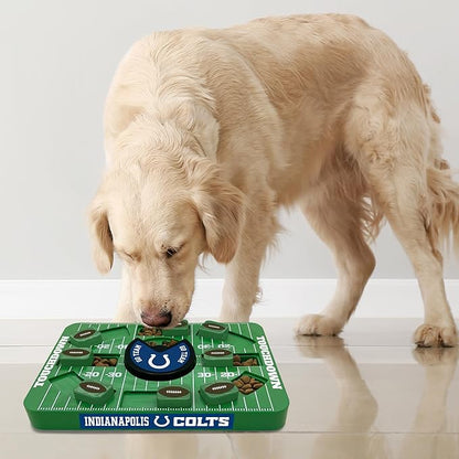 Pets First NFL Indianapolis Colts Large Puzzle Toy, New Size, Interactive Dog Treat &amp; Slow Feeding Toy