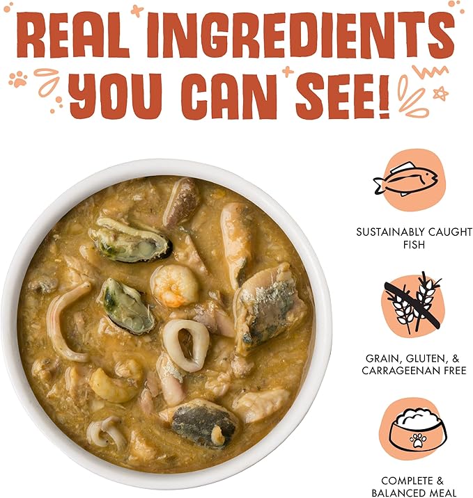 Weruva Classic Cat Food, Marbella Paella with Mackerel, Shrimp, &amp; Mussels in Gravy, 3oz Can (Pack of 24)