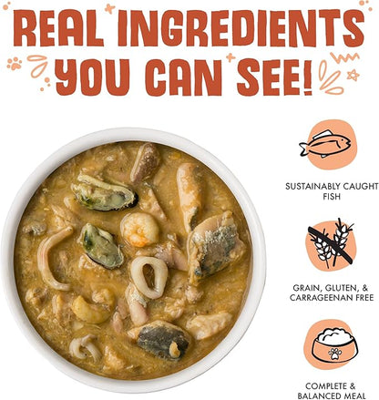 Weruva Classic Cat Food, Marbella Paella with Mackerel, Shrimp, &amp; Mussels in Gravy, 3oz Can (Pack of 24)