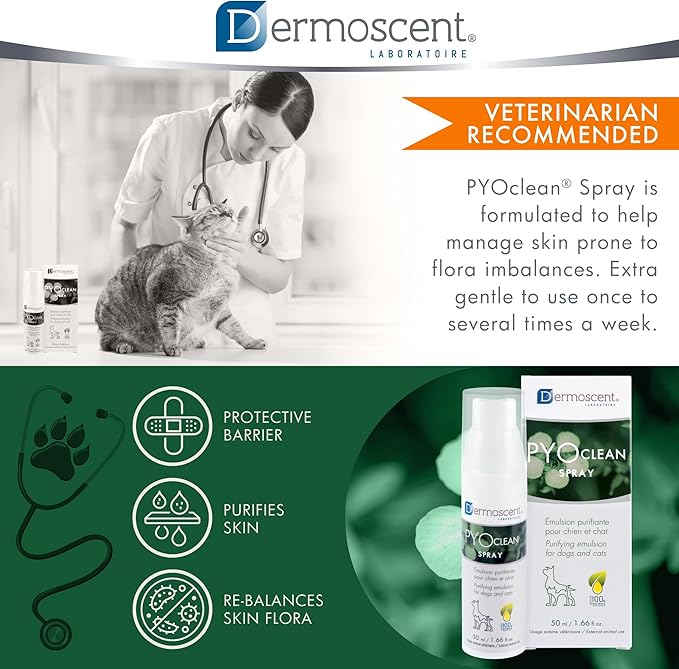 Dermoscent PYOclean® Spray for Dogs &amp; Cats 50 ml (1.66 fl. oz.)