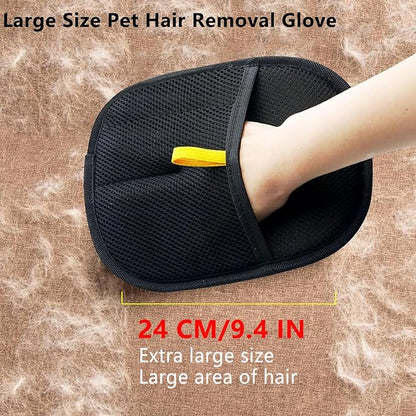 2pcs - Pet Hair Removel Glove for Cats &amp; Dogs, Electrostatic Pet Hair Removal Gloves for Couch, Cat Grooming Gloves, Reusable Cat and Dog Hair Removel for Sofas, Furniture, Carpets and Curtains