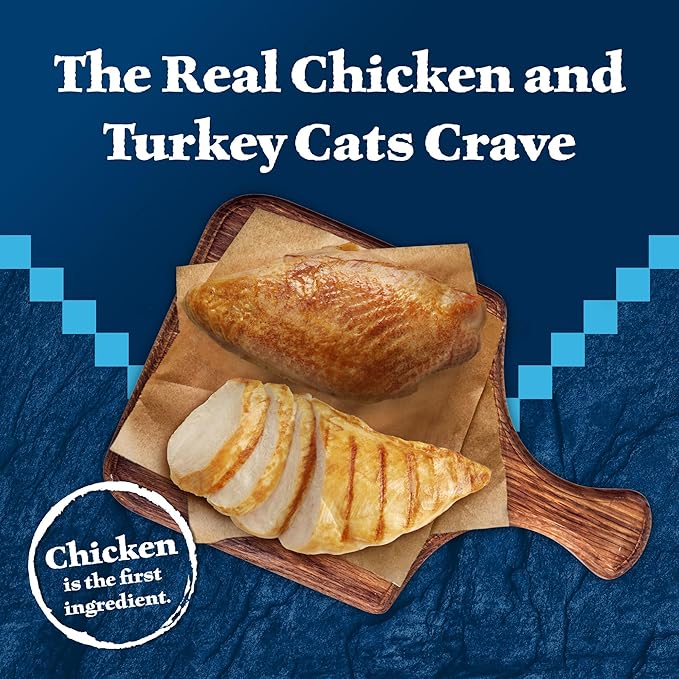 Blue Buffalo Wilderness Wild Delights Minced Natural Wet Cat Food, Chicken &amp; Turkey in Tasty Gravy, 5.5-oz. Cans, 24-Pack