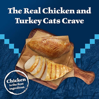 Blue Buffalo Wilderness Wild Delights Minced Natural Wet Cat Food, Chicken &amp; Turkey in Tasty Gravy, 5.5-oz. Cans, 24-Pack
