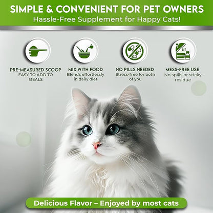 Trulysine L-Lysine for Cats Immune Support Oral Powder 4oz/100g - Cats &amp; Kittens of All Age, Sneezing, Runny Nose Squinting, Watery Eyes - Fish &amp; Poultry Flavor (U.S.A)(100 Grams ( 500mg / Scoop))