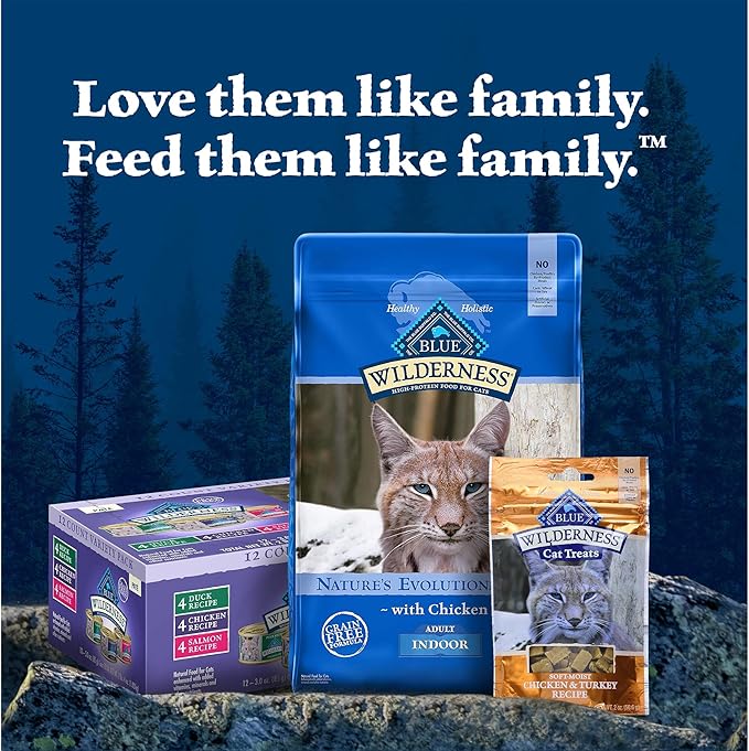 Blue Buffalo Wilderness Natural Wet Cat Food Paté, High-Protein &amp; Grain-Free Recipe, Chicken, 5.5-oz. Cans (24 Count)