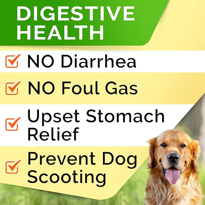 STRELLALAB Pet Probiotics for Dogs &amp; Digestive Enzymes + Digestion &amp; Gut Health Treats, Dog Probiotics Chews, Fiber Supplement, Anti Diarrhea, Constipation, Upset Stomach&amp;Gas Relief, Canine Prebiotic
