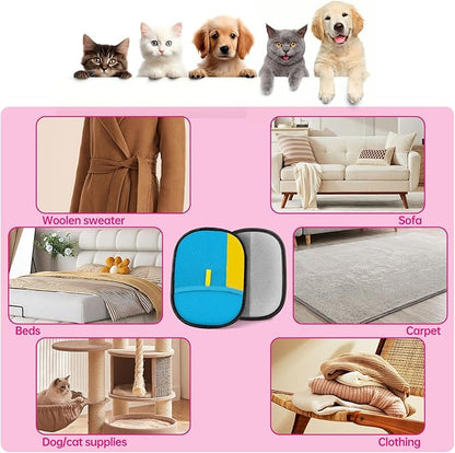 Upgraded pet Hair Removal Gloves, Reusable pet Hair Removal Gloves, Powerful cat and Dog Hair Removal, Suitable for Clothes、Sofas、Carpets、car Seats etc. (2PCS Blue)
