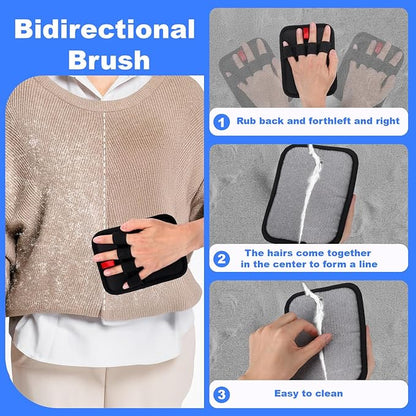 AIERSA 2Pcs Electrostatic Pet Hair Removal Glove, Electro Gloves Pet Hair, Reusable Static Pet Hair Remover Mitt, Cat &amp; Dog Hair Removal Tool for Furniture, Clothes, Carpet, Car, Couch