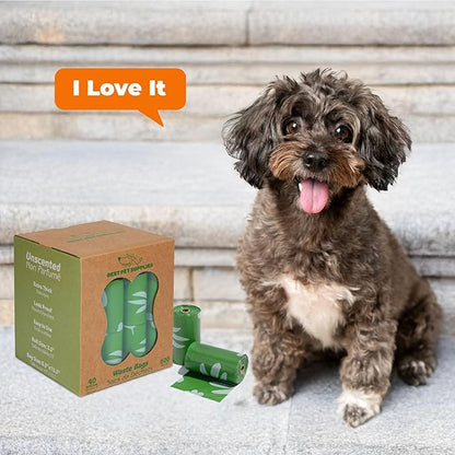 Best Pet Supplies Poop Bags for Dogs, 50% Post-Consumer Recycled Content dog waste bags on rolls, fits all poop bag holders for leashes - 600 Count, Green, Lavender Scented