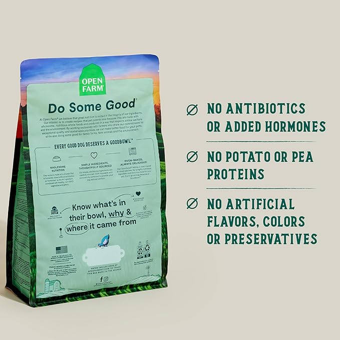 Open Farm Goodbowl, Oven-Baked Small Batch Dry Dog Food - Harvest Chicken &amp; Brown Rice Recipe, Includes Non-GMO Produce &amp; Grains, 3.5lb Bag (56oz Bag)