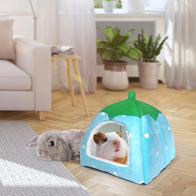 Guinea Pig Hideout 2 Pack Guinea Pig Bed House Cage Accessories Cozy Hide-Out for Hedgehog Ferret Chinchilla&amp;Other Small Animals