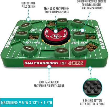Pets First NFL SAN Francisco 49ERS Large Puzzle Toy - Interactive Dog Treat &amp; Slow Feeding Toy
