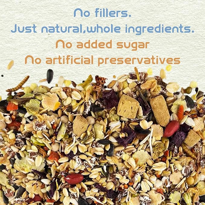 Garden Fruit &amp; Vegetable Hamster Food Mix Natural Small Pet Food Made for Hamsters 1LB Critical Care Healthy Dwarf Hamsters Feed New Packaging