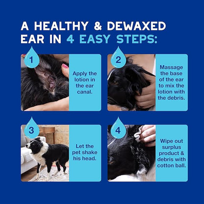 DOUXO® Skin &amp; Coat SPA - Ultra-Safe Dewaxing Ear Cleaner for Dogs and Cats, 4.1 fl oz, Safely Cleans and Dewaxes The Ear, Skin-Friendly Formula
