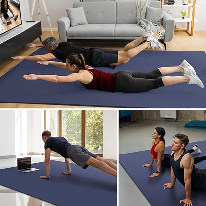 Large Exercise Mat for Home Workout,12‘x6’/10&