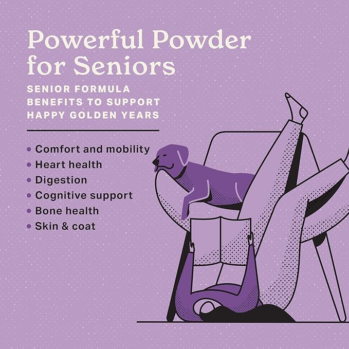 The Missing Link Senior Dog Supplement 1lb Bag - Powerful Powder Supports Bones, Joints, Skin, Coat, Heart, Eyes, Memory &amp; Cognition