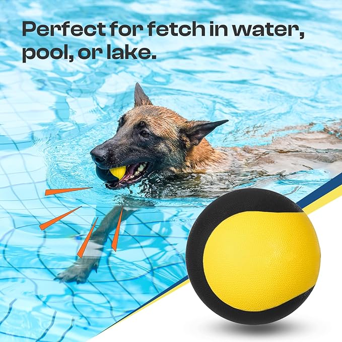 Squeaky Floating Dog Toy – Interactive Water Ball for Fetch &amp; Pool Play, Durable Cognitive Ball for Smart Dogs,Ideal for Medium &amp; Large Dogs