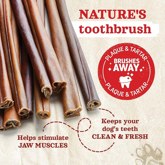 Natural Farm Collagen Dog Chews (3-5”, 10 Units), Odor-Free Long Lasting Bully Sticks &amp; Rawhide Alternative Dog Treats, 95% Collagen Low Fat, High Protein – Small &amp; Medium Dogs