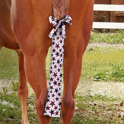 Harrison Howard Stretchy Tail Bag Breathable Horse Tail Guard Slip on Design Protect Horse Tail 2 Strand Closure Straps Keep Tail Clean &amp; Protected 22" L Length Makes Grooming Easy-Dream Star