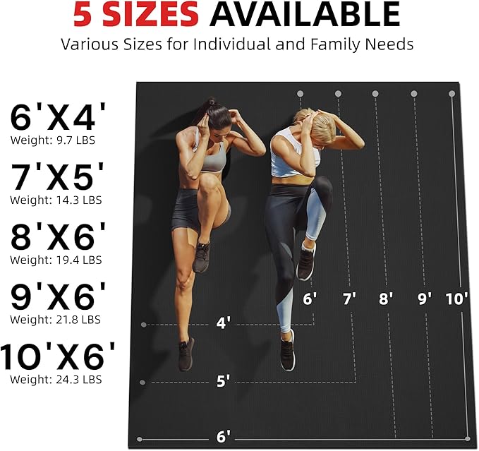 Extra Large Exercise Mat, 10&