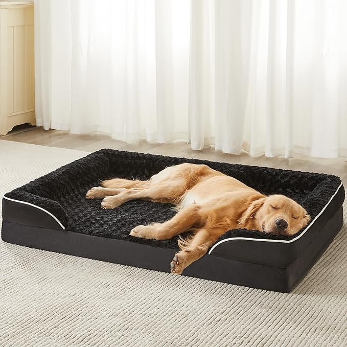 WNPETHOME Dog Beds for Large Sized Dogs, Washable Orthopedic Dog Couch Sofa Bed with Waterproof Lining &amp; Non-Skid Bottom for Pet Sleeping
