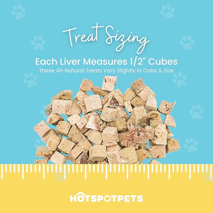 hotspot pets Lamb Liver Treats, 1LB Bag, All Natural Grain-Free Cat &amp; Dog Training Topper Snack, Single Ingredient, Made in USA