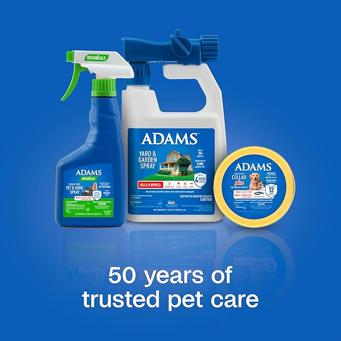 Adams Flea &amp; Tick Collar Plus for Dogs &amp; Puppies |2 Pack |12-Month Protection |One Size Fits All Dogs &amp; Puppies 12 Weeks and Older |Kills Fleas and Ticks |Repels Mosquitoes (excluding California)