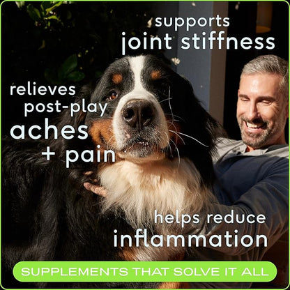 Native Pet Pain Relief for Dogs - Collagen for Dogs Promotes Joint Health, Reduce Inflammation &amp; Stiffness - Senior Pup Joint Supplement - Natural Pain Reliever for Active &amp; Aging Pets - 60 Chews
