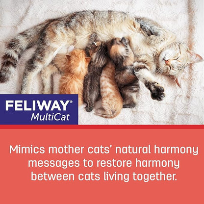 FELIWAY MultiCat Calming Pheromone Diffuser: 1 Diffuser Kit &amp; 6 Refills