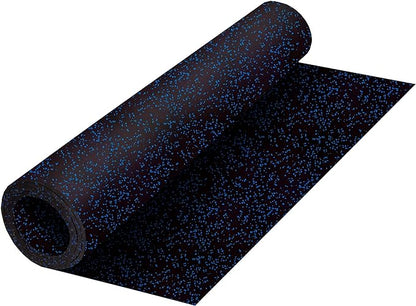 Playsafer Genaflex Rubber Gym Floor Mat, Heavy Duty Commercial Protective Gym Flooring Roll - 8mm Thick (10% Blue, 4&