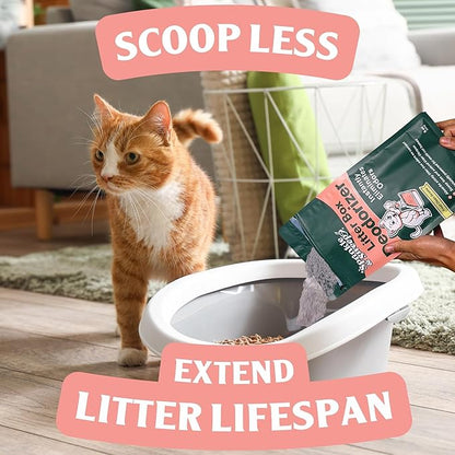 Sprinkle &amp; Sweep Litter Box Deodorizer - Cat Litter Deodorizer Non Toxic and Safe for Kittens - Instantly Eliminates Foul Smells and Urine Odors (Pack of 4)