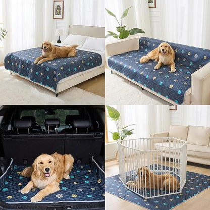 Aitmexcn Washable Dog Pee Pad, 2PCS 100% Waterproof Whelping Training Mat for Puppy/Senior, Fast Drying Reusable Pads for Indoor, Outdoor and Car Travel - 36&