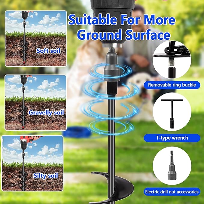 Heavy Duty Dog Tie Out Cable and Stake,16FT Rust Proof Dog Leads Tether for Yard with Swivel Hook,360°Swivel Spiral Dog Stake&amp;Chain Up to 200 lbs,Removable Ground Anchor for Outdoor Beach Camping