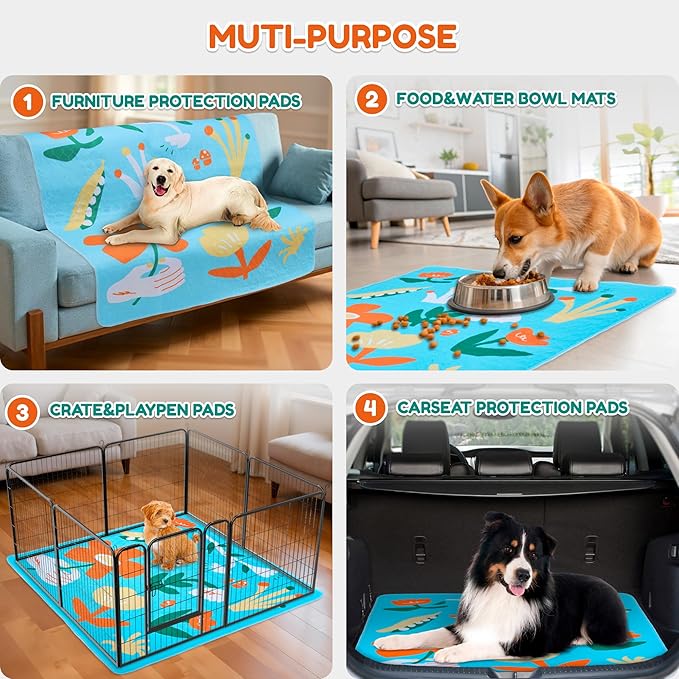 BurgeonNest Washable Pee Pads for Dogs, 2 Pack 54&