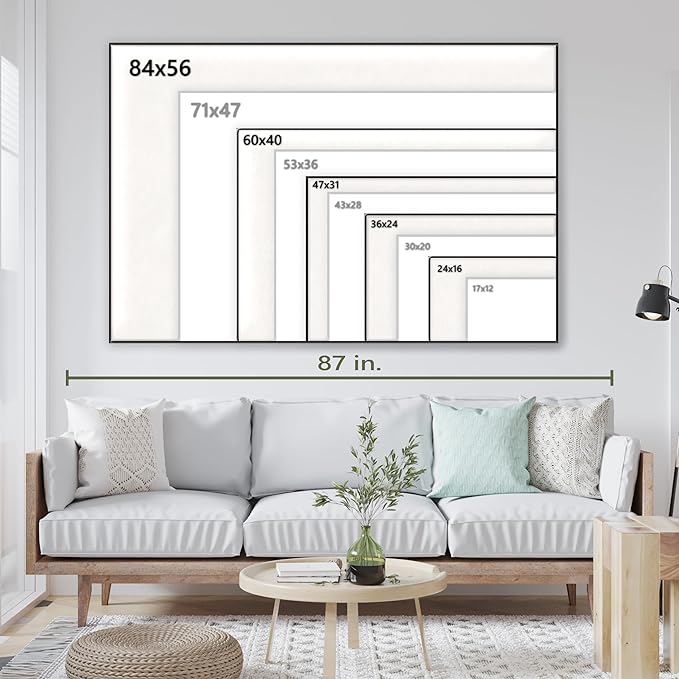 Nature Wall Art Prints - Ocean Forest Mountain Lake Canvas Landscapes - Small to Extra Large Living Room Bedroom Kitchen Bathroom Décor (Snowy Mountains Landscape, 24L" x 36W")