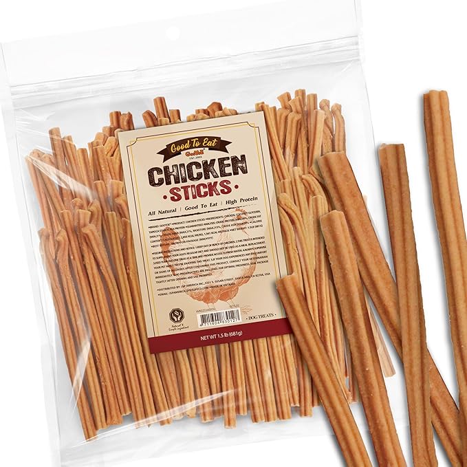 Gootoe Chicken Dog Treats – Chicken Sticks 1.5 lb – All Natural, Grain-Free, Low Fat, Premium Training Chews, Healthy &amp; Easily Digestible