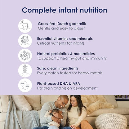 Kabrita Goat Milk Infant Formula - Easy to Digest Baby Formula 0-12 Months - Contains Prebiotics, Iron, DHA, Non-GMO - Gentle on Sensitive Tummies - Formula Supporting Gut Health &amp; Sleep - 28Oz
