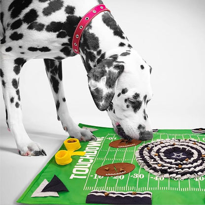 NFL Dallas Cowboys Dog Snuffle Mat – Interactive Pet Slow Feeder, Football Field Design Food Puzzle Toy for Dogs &amp; Cats, Foraging Activity Mat for Smarter Feeding