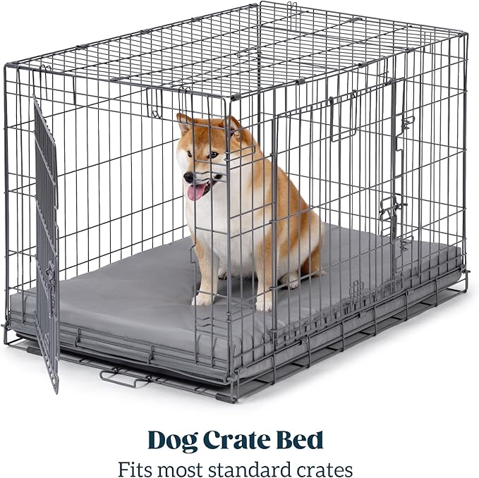 Cybarmour Indestructible Dog Bed - Outdoor Waterproof Chew Proof Dog Crate Pad - Orthopedic Kennel Mat for Aggressive Chewers - Extra Large Breeds &amp; Fits 48-Inch Crate - 47"x29", Limestone