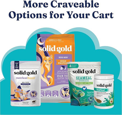 Solid Gold Wet Cat Food Pate - Healthy Canned Cat Food Pate w/Real Tuna &amp; Sardine, Omega Fatty Acids, Vitamins &amp; Minerals - Grain Free &amp; Gluten Free Can Meals for Cats &amp; Kittens - 24ct/3oz Can