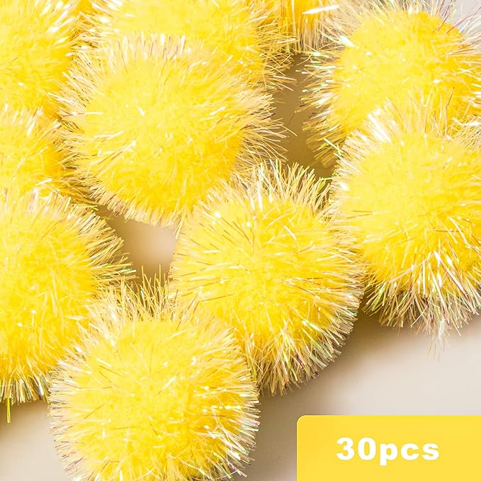 VAPKER 30 Pcs Cat Ball Toys Sparkle Balls Extra Large 2 Inch Cat&