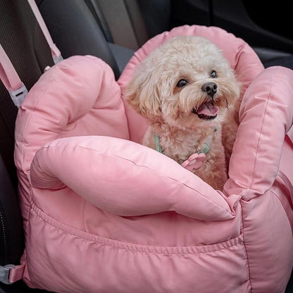 VETRESKA Dog Carrier Dog Car Seat for Small Dogs - Washable Cat Carrier Portable Puppy Bed for Car Seat of Easy Installation Pet Travel Carrier Bed with Storage Pocket &amp; Safety Clip-On Leas
