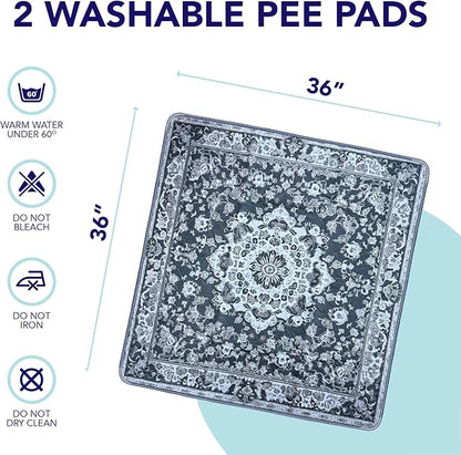 Washable Pee Pads for Dogs - Super Absorbent Reusable Puppy Training Pads - 100% Waterproof, Leak-Proof &amp; Non-Slip Whelping Pads for Pet Housebreaking