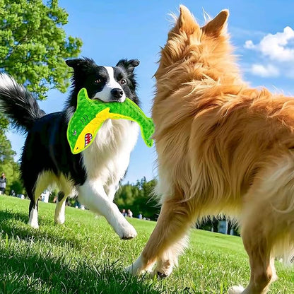 Squeaky Dog Toy No Stuffed Dog Toys,Green Shark Puppy Toys for Small Medium Large Breed pups Teething Interactive Toy to Keep Them Busy, Best Christmas Birthday Gift