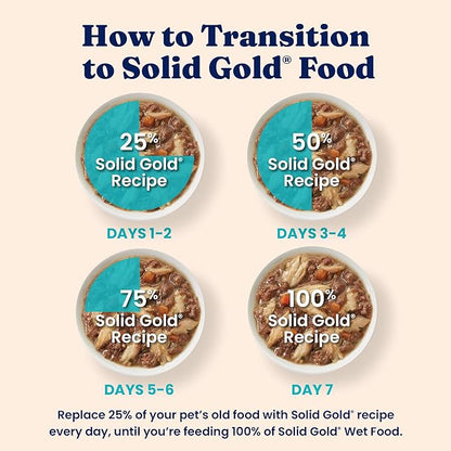 Five Oceans Solid Gold Wet Cat Food Shreds in Gravy - 3 Count Sample Pack - Real Tuna &amp; Mackerel Cat Food for All Ages - Grain Free, Sensitive Stomach