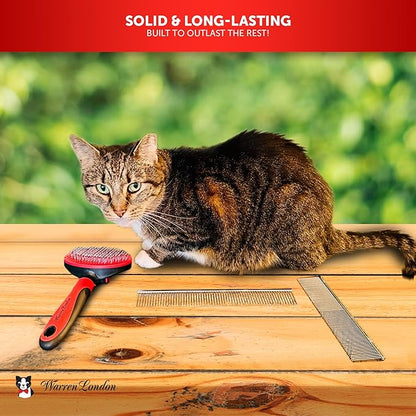 Warren London Cat DeMatter Pro Max | 9" Copper Grooming Comb for Cats | Detangles Mats, Knots &amp; Loose Fur – Gentle, No-Pull Design for Long, Thick, or Tangled Coats | Professional Cat Grooming Tool